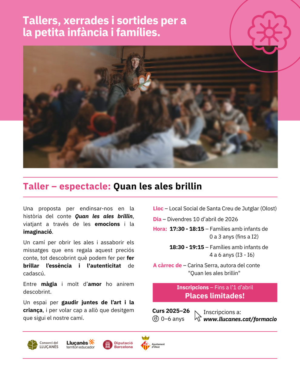 Taller - espectacle: Quan les ales brillin